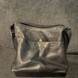 Black Leather Shoulder Bag